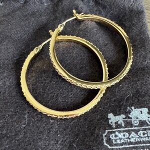 Coach gold hoop earrings